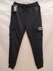 Спортивные штаны мужские на флисе (gray) оптом 38509627 9831-16