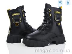 Ботинки, Ok Shoes оптом 2169B black-yellow