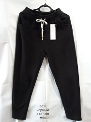 Спортивные штаны женские на меху (black) оптом 75601439 670-6