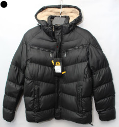 Куртки зимние мужские WOLFTRIBE на меху (black) оптом 97325168 B10-55