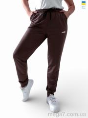 Спортивные брюки, Sport style оптом 10231PU шоколад