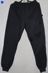 Спортивные штаны мужские на флисе (dark blue) оптом 69382710 05-51