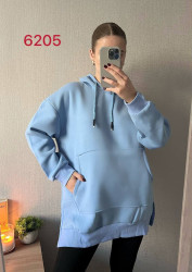 Худи женские на флисе БАТАЛ оптом 82057319 6205-12