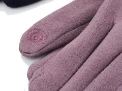 Перчатки, Королева оптом 20-134Ж замша плюш mix