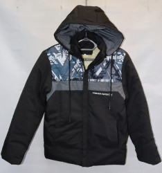 Куртки зимние подростковые на меху (black) оптом 31058294 03-13