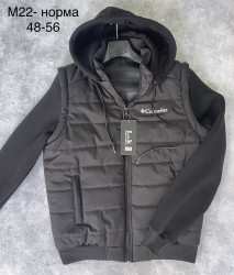 Куртки демисезонные мужские (черный) оптом 80326945 M22-13