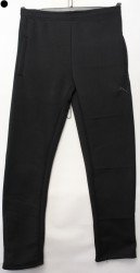 Спортивные штаны мужские на флисе (черный) оптом 50743629 04-10