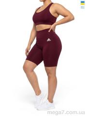 Велосипедки, Sport style оптом 5711 норма бордовий