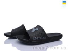 Шлепки, Inblue оптом T127 чорно-сірий