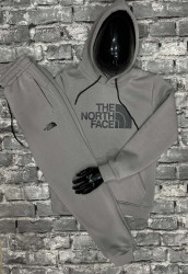 Спортивные костюмы мужские на флисе (серый) оптом 59312078 01-9