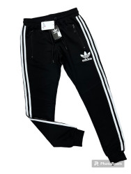 Спортивные штаны мужские на флисе (чорний) оптом 49326518 22-100