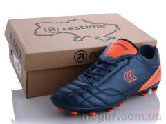 Футбольная обувь, Restime оптом DM020313-2 navy-grey-r.orange