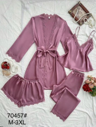 Нічні піжами жіночі (4-ка) оптом XUE LI XIANG