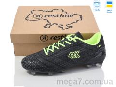 Футбольная обувь, Restime оптом DM024412-2 black-lime