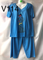 Ночные пижамы женские БАТАЛ оптом 86250941 V114-24