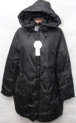 Куртки зимние женские QIANZHIDU ПОЛУБАТАЛ (black) оптом 13270548 M910003-7