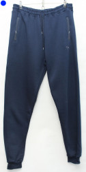 Спортивные штаны мужские БАТАЛ на флисе (dark blue) оптом 40967532 7219-28