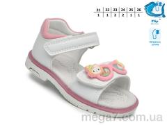Босоножки, TOM.M оптом F65108 білий-рожев.