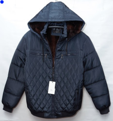 Куртки зимние мужские БАТАЛ на меху (dark blue) оптом 95814620 B1-6