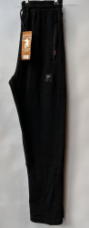 Спортивные штаны мужские на флисе (черный) оптом 35607812 03-9