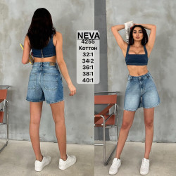 Шорты джинсовые женские NEVA оптом 60785291 4255-22