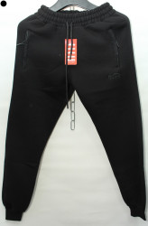 Спортивные штаны мужские на флисе (черный) оптом 14369087 02-36