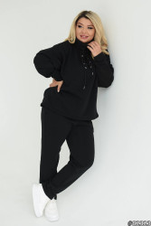Спортивные костюмы женские на флисе БАТАЛ оптом 03128694 344-21