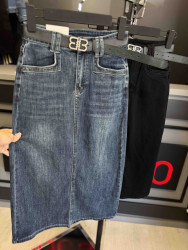 Юбки джинсовые (синие) женские оптом 54639802 60-1