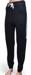 Спортивные штаны женские (черный) оптом 73601248 03-13