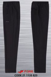 Спортивные штаны мужские БАТАЛ на флисе (black) оптом 02461375 21-1135-8