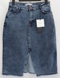 Юбки джинсовые женские SASHA WOMAN БАТАЛ оптом 03851429 4550-37