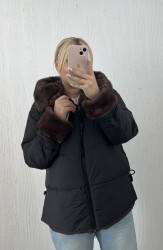 Куртки зимние (чёрные) женские оптом 15403829 9272-20