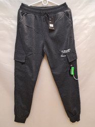 Спортивные штаны мужские на флисе (gray) оптом 34706219 6071-13