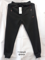 Спортивные штаны мужские на флисе (grey) оптом 83456017 03-15
