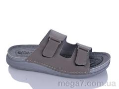 Шлепки, Oscar оптом 01-23 сірий к.