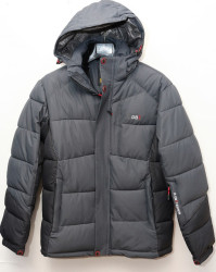 Термо-куртки зимние мужские на меху (серый) оптом 90316874 D28-84