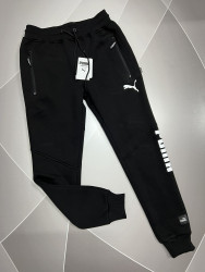 Спортивные штаны мужские на флисе (черный) оптом Турция 86921503 01 -3