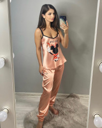 Ночные пижамы женские БАТАЛ оптом 96451380 0004-197