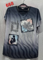 Футболки женские БАТАЛ оптом 07812346 668-42