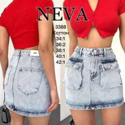Юбки джинсовые женские NEVA оптом 09315428 3388-27