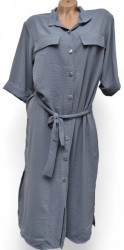 Платья-рубашки женские (серый) оптом 35981207 05 -60