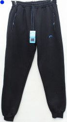 Спортивные штаны мужские БАТАЛ на флисе (dark blue) оптом 71820645 7005-32